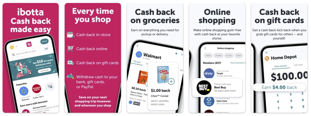Ibotta cash back apps